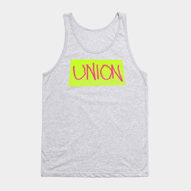 union - pink & green Tank Top by BrownWoodRobot